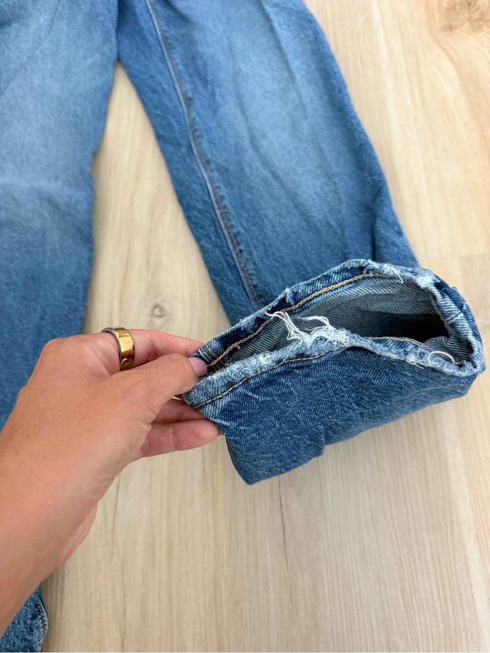 American Eagle super high rise straight jean - Picture 6 of 8